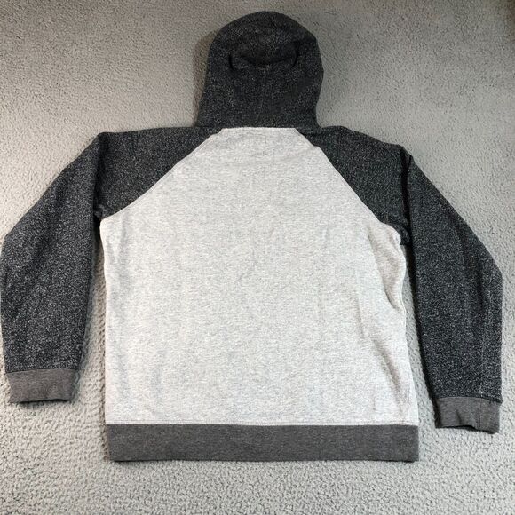 Quiksilver Hoodie Mens Medium Gray Pullover Sweater Surf Skate Sportswear Logo - Picture 6 of 8